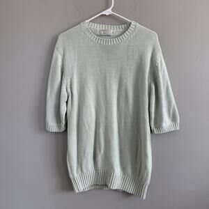VTG Archie Brown & Son Men’s Chunky Knit Sweater Size 40/S Light Sage Mint Green